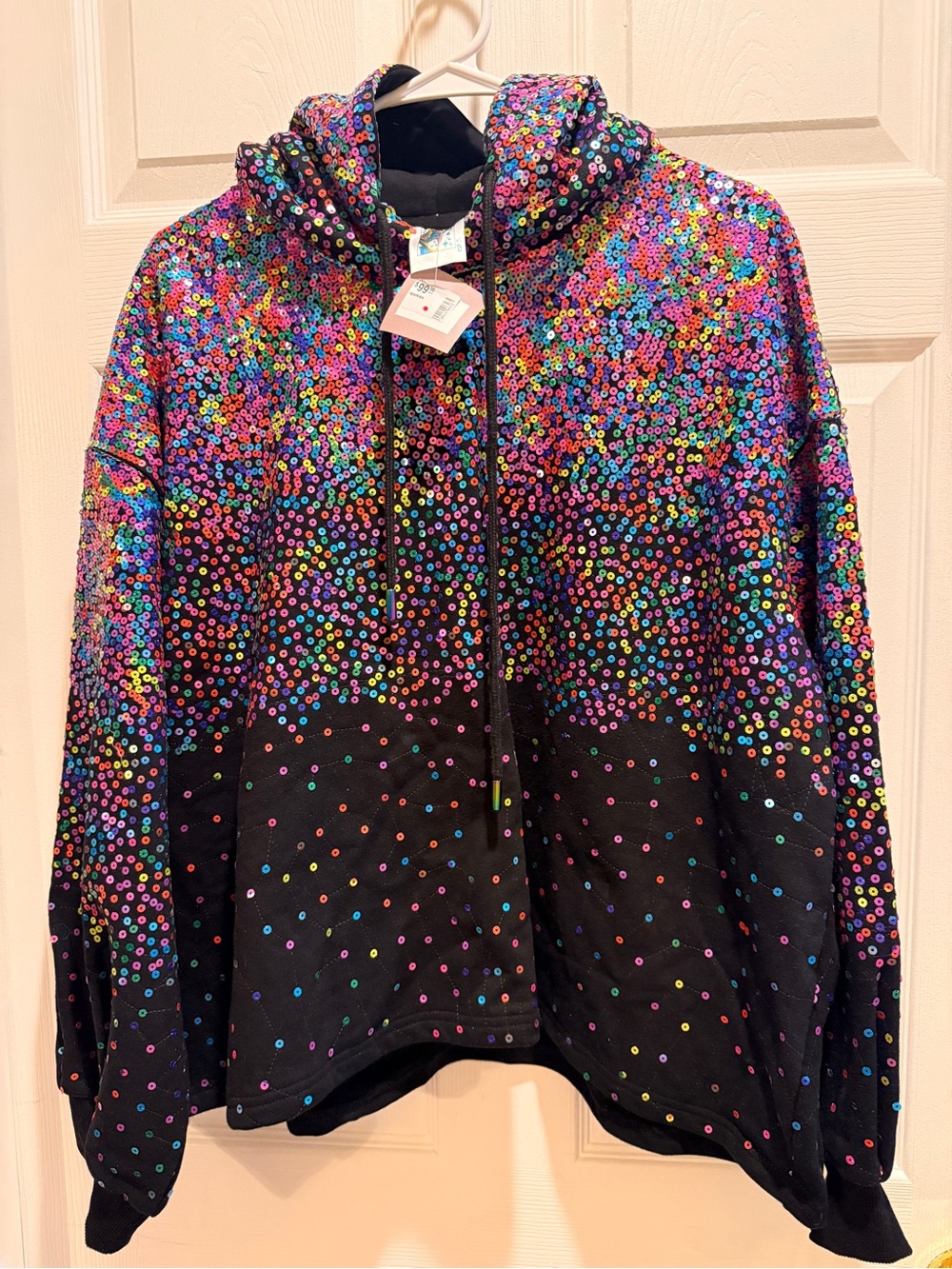 Queen of Sparkles Hooded Sequin Sweatshirt